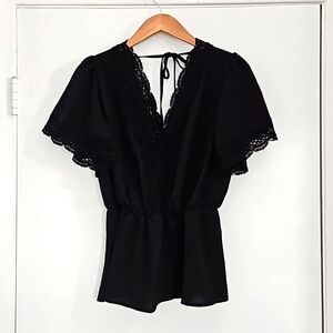 NWOT Top - Lace Trip tie back